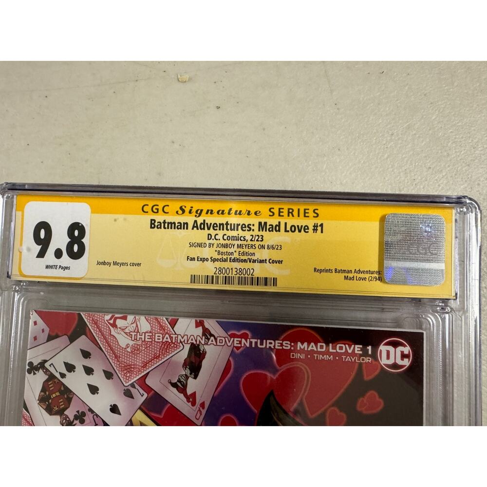 CGC 9.8 Batman Adventures Mad love #1 FanExpo Jonboy Meyers Special Edition Sig - Picture 4 of 11